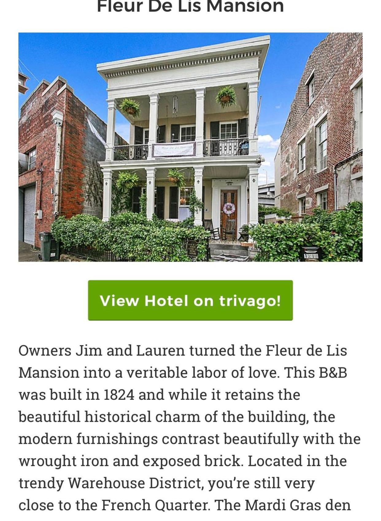Fleur De Lis Mansion Bed & Breakfast New Orleans Ngoại thất bức ảnh
